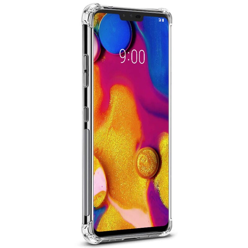 iCoverCase Compatible with LG V40 Case, Crystal Clear Soft TPU Shock Absorption Bumper Slim Thin Cover Case -Clear - Image 2